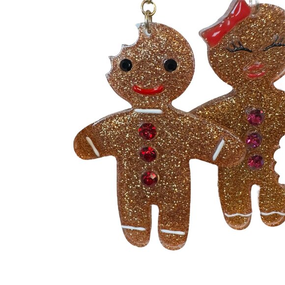 Betsey Johnson Holiday Gingerbread Earrings - NIB - Picture 2 of 6